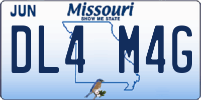 MO license plate DL4M4G