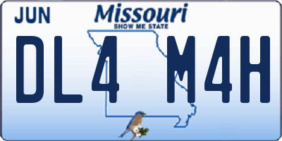 MO license plate DL4M4H