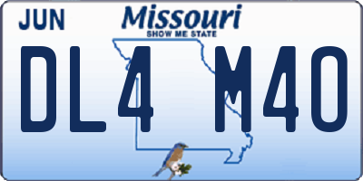 MO license plate DL4M4O
