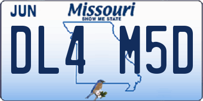 MO license plate DL4M5D