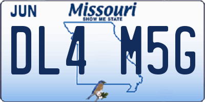 MO license plate DL4M5G