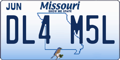 MO license plate DL4M5L