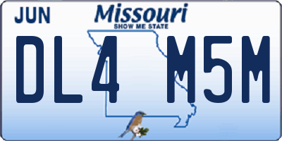 MO license plate DL4M5M