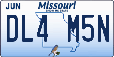 MO license plate DL4M5N