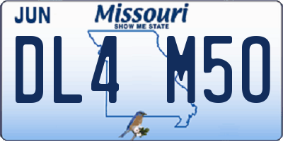 MO license plate DL4M5O