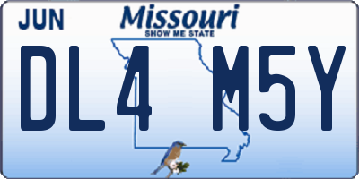 MO license plate DL4M5Y