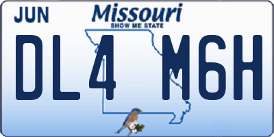 MO license plate DL4M6H