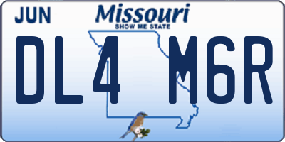 MO license plate DL4M6R