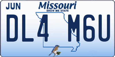 MO license plate DL4M6U