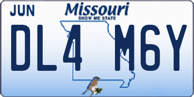 MO license plate DL4M6Y