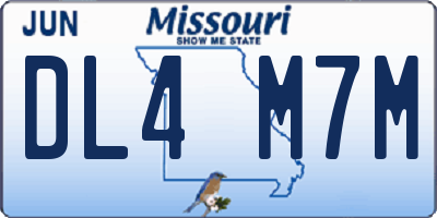 MO license plate DL4M7M