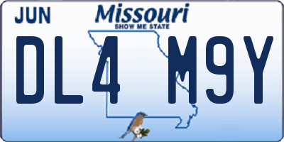 MO license plate DL4M9Y
