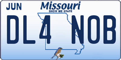 MO license plate DL4N0B