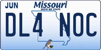 MO license plate DL4N0C