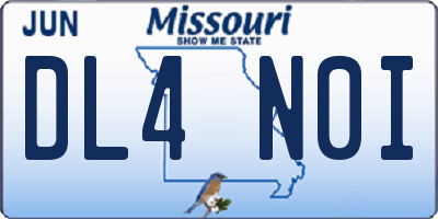 MO license plate DL4N0I