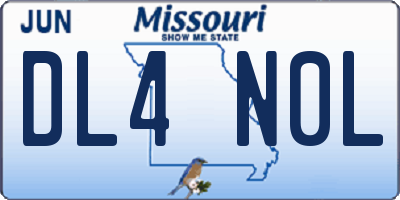 MO license plate DL4N0L
