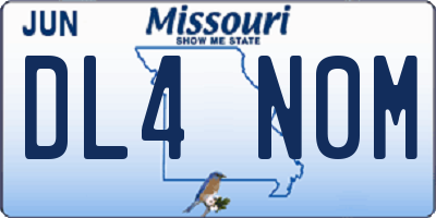 MO license plate DL4N0M