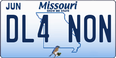 MO license plate DL4N0N