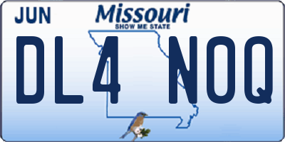 MO license plate DL4N0Q