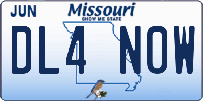 MO license plate DL4N0W