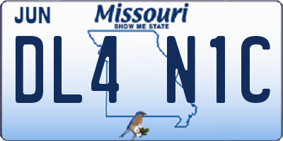 MO license plate DL4N1C