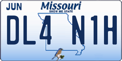 MO license plate DL4N1H