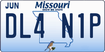 MO license plate DL4N1P