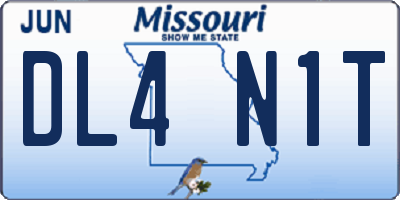 MO license plate DL4N1T