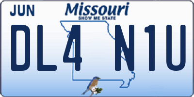 MO license plate DL4N1U