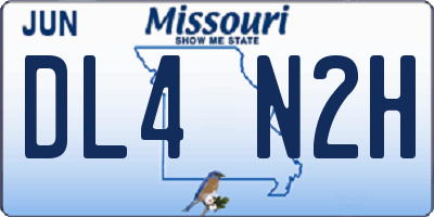 MO license plate DL4N2H