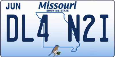 MO license plate DL4N2I