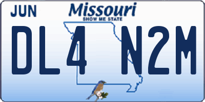 MO license plate DL4N2M