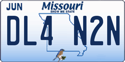 MO license plate DL4N2N