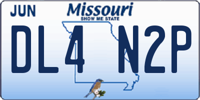 MO license plate DL4N2P