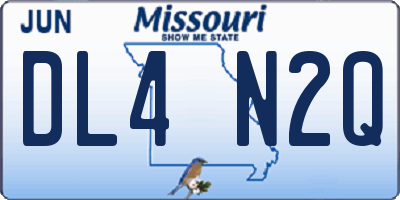MO license plate DL4N2Q