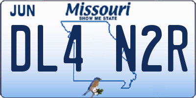 MO license plate DL4N2R