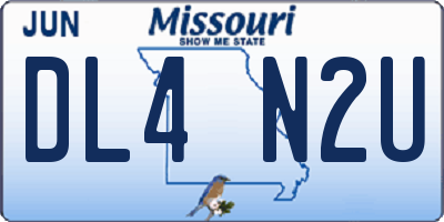 MO license plate DL4N2U