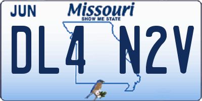 MO license plate DL4N2V
