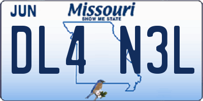 MO license plate DL4N3L