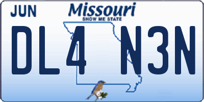MO license plate DL4N3N