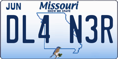 MO license plate DL4N3R