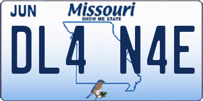 MO license plate DL4N4E