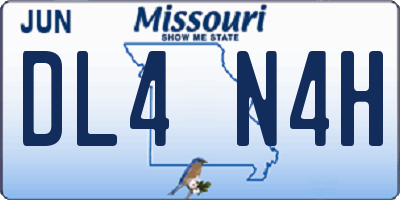 MO license plate DL4N4H