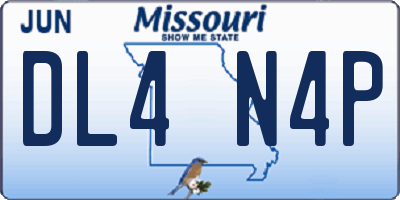 MO license plate DL4N4P