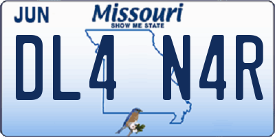 MO license plate DL4N4R