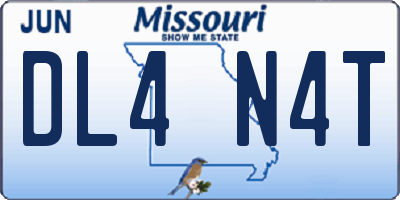 MO license plate DL4N4T