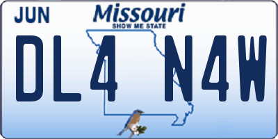 MO license plate DL4N4W