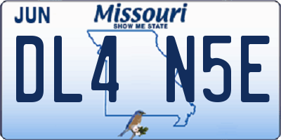 MO license plate DL4N5E