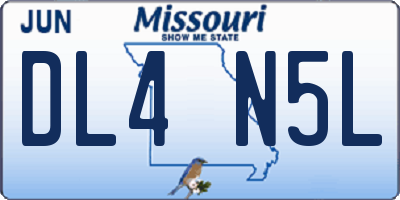 MO license plate DL4N5L