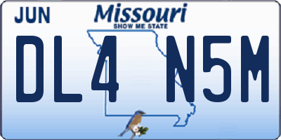 MO license plate DL4N5M